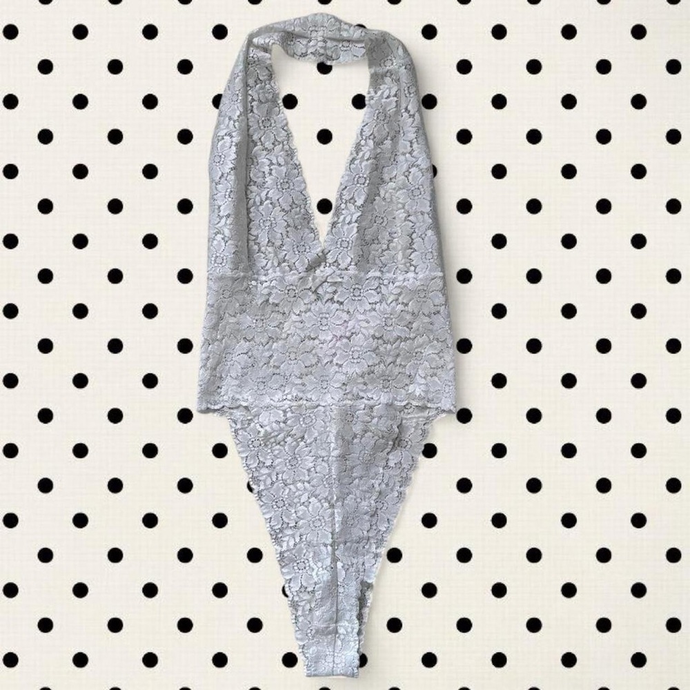 Victoria's Secret White Lace Bodysuit